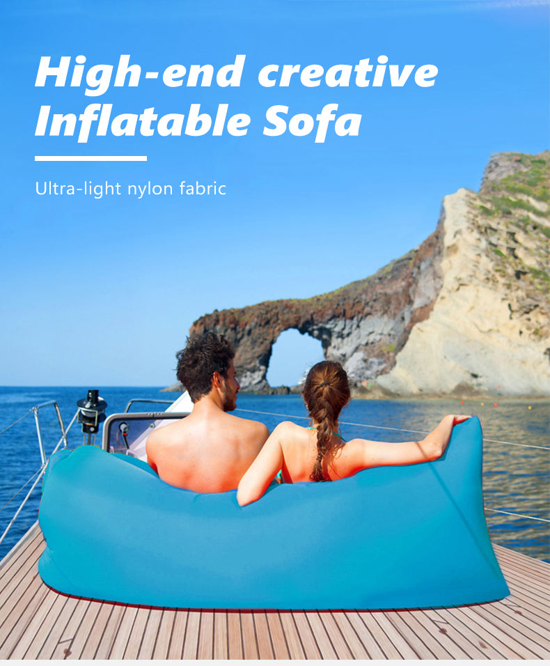 Inflatable Sofa Lazy Bag Camping Air Mattress Lounger