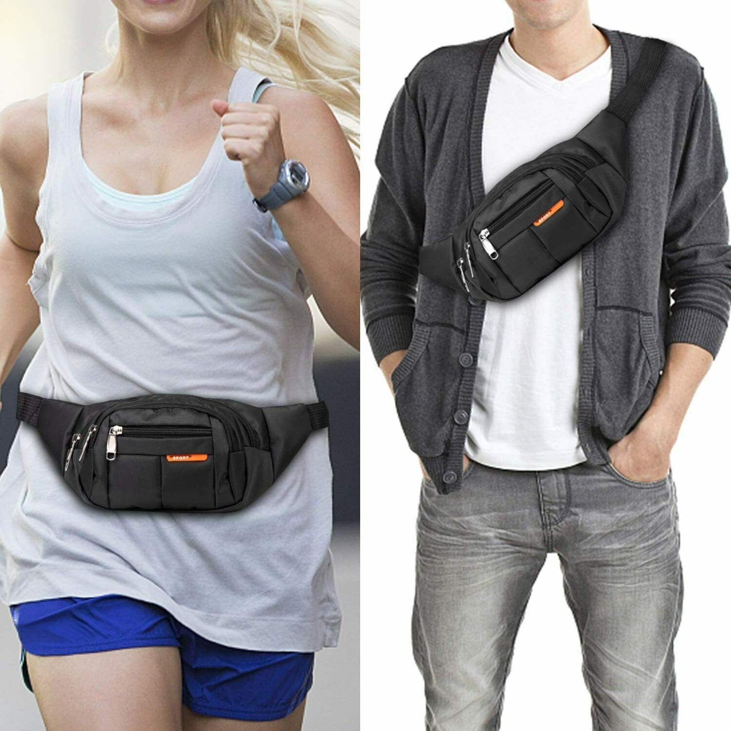 Waist Belt Fanny Pack Sports Travel Bag Unisex