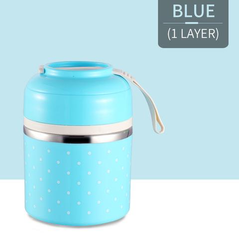 A portable stainless steel lunch box