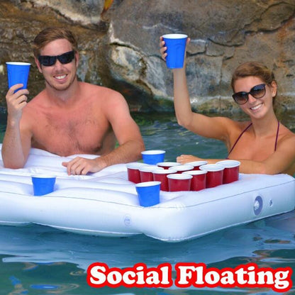 Water Party Air Mattress Ice Bucket Cooler Cup Holder