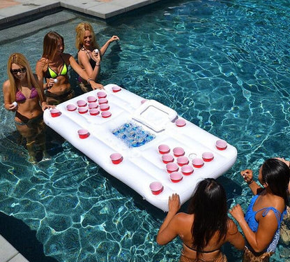 Water Party Air Mattress Ice Bucket Cooler Cup Holder