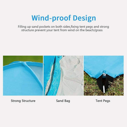 Pop-Up Beach Tent Uv Sun Protection Waterproof