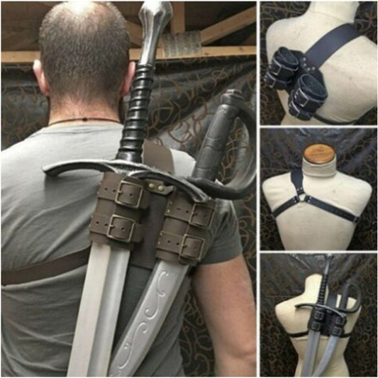 Sword Set Outdoor Fencing Double Scabbard Belt